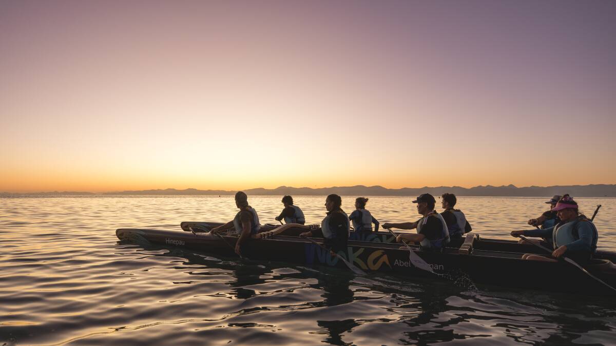 A paddle in Nelson after sunset. A paddle in Nelson after sunset.