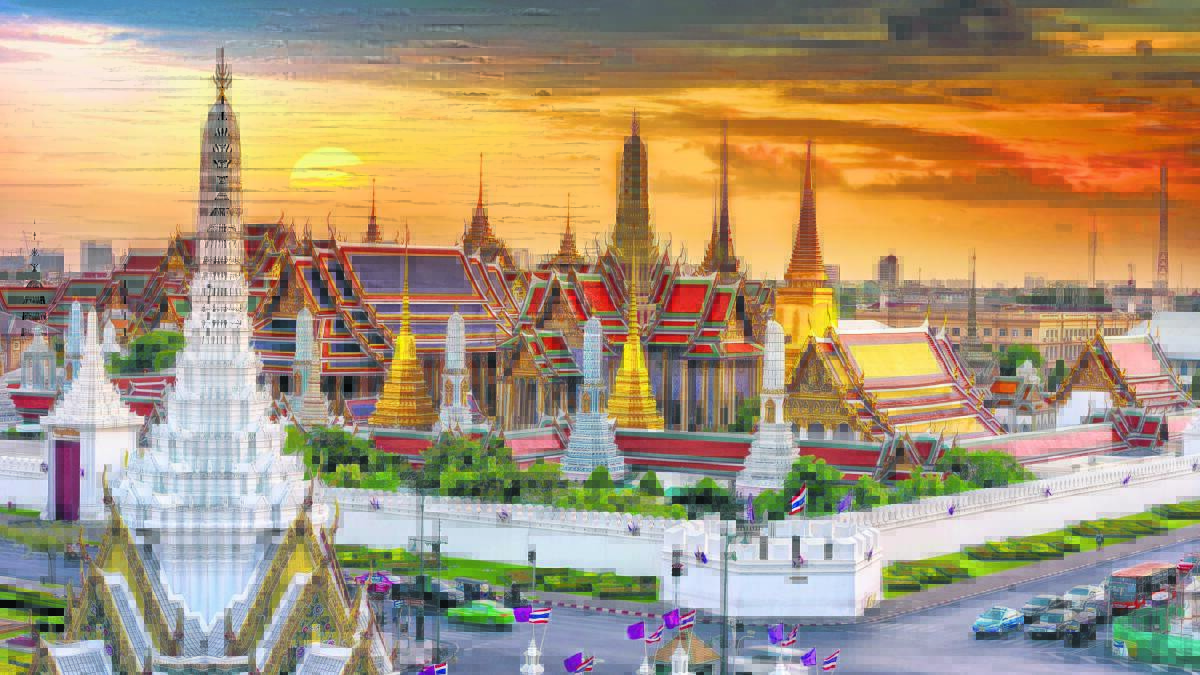 The Grand Palace on Rattanakosin Island. The Grand Palace on Rattanakosin Island.