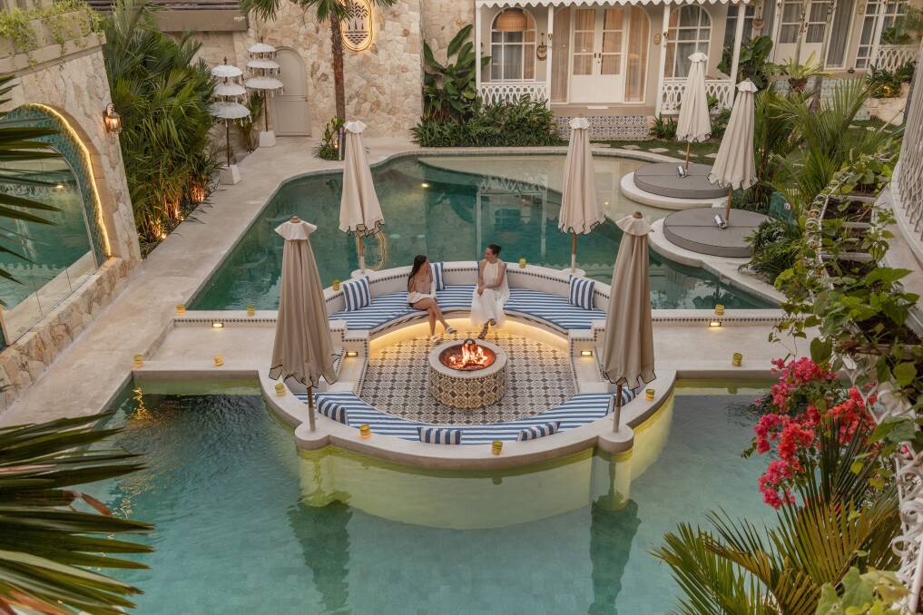 Poolside at Escape Haven.