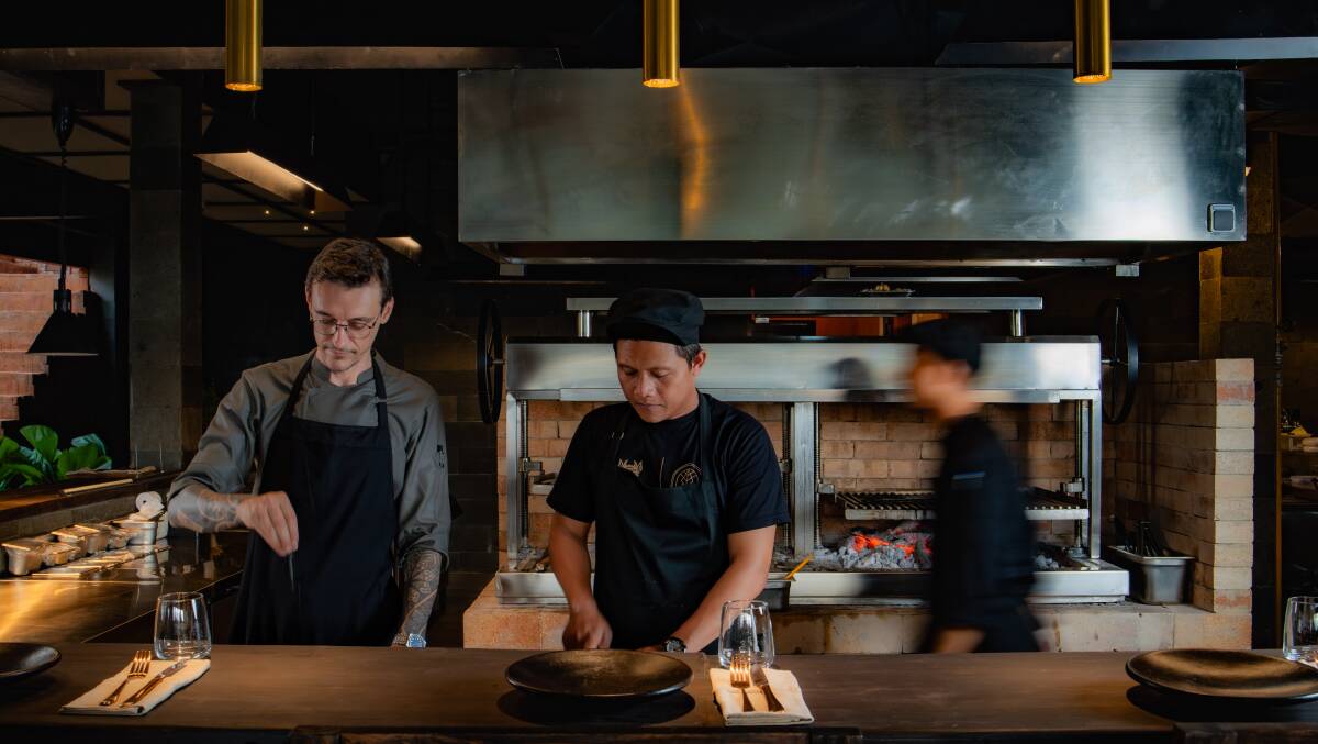 Chefs at work at Chupacabras. Chefs at work at Chupacabras.