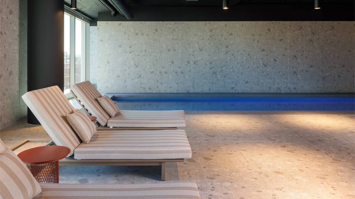 Heated indoor pool. Heated indoor pool.