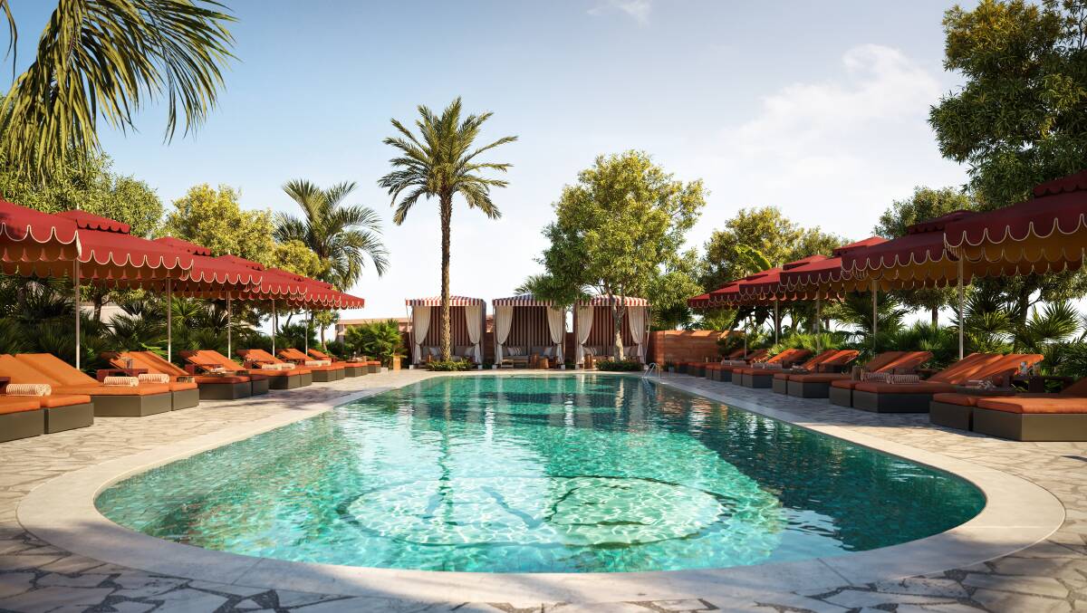 The heated 20-metre rooftop pool at The Eve.