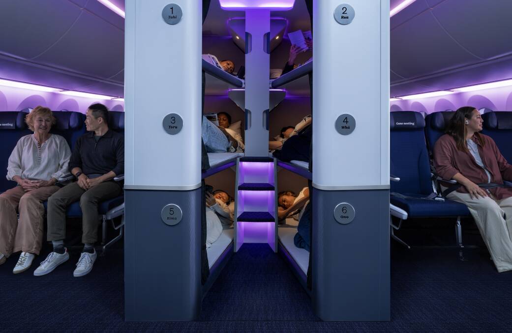 Air New Zealand's Skynest bunk beds.