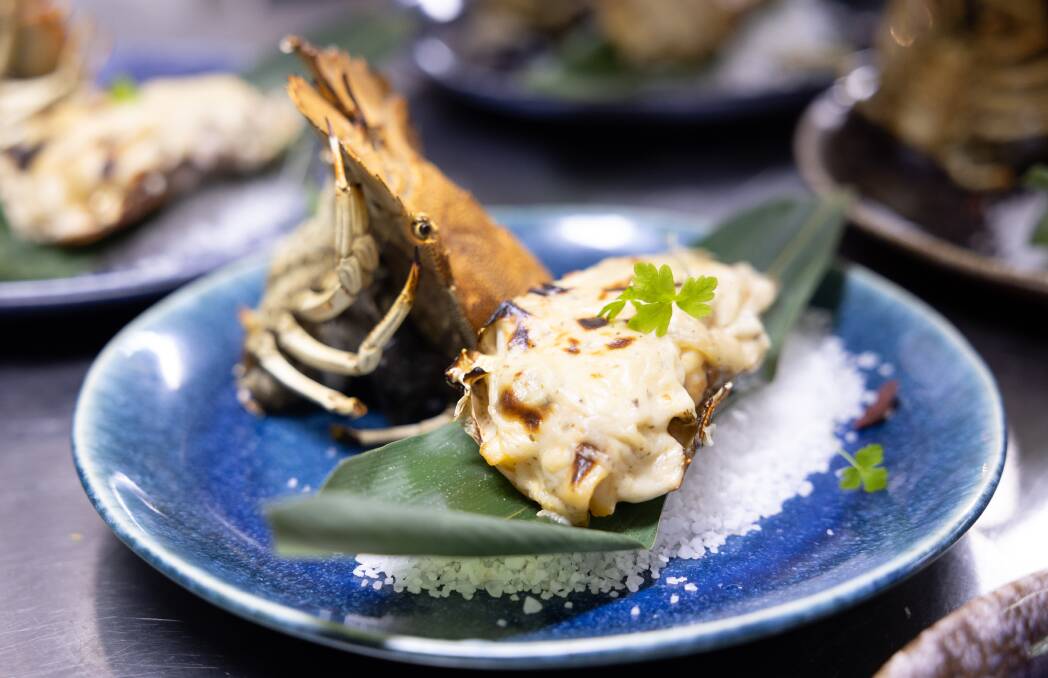 Moreton Bay Bug gratin. Moreton Bay Bug gratin.