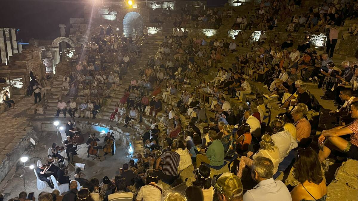 Chamber music performance in Odeon theatre, Ephesus. Picture: John-Paul Moloney Chamber music performance in Odeon theatre, Ephesus. Picture: John-Paul Moloney