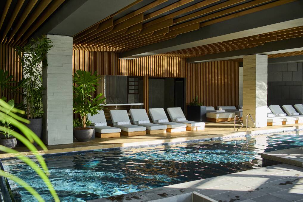 The heated pool. The heated pool.