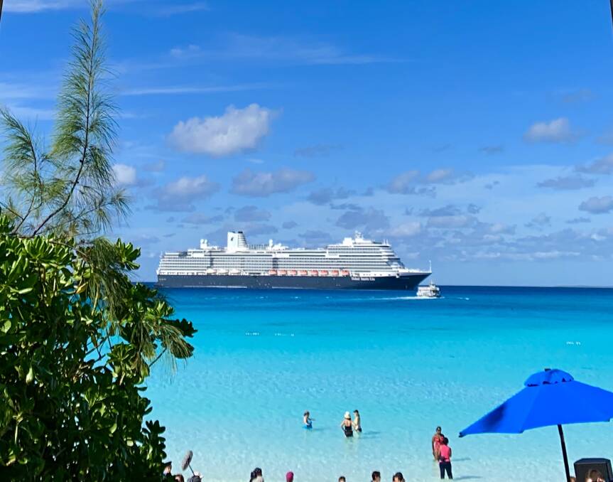 A Holland America ship. A Holland America ship.