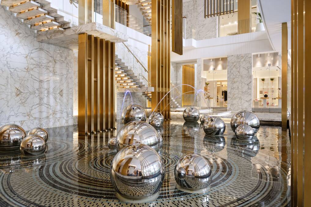 The hotel's dazzling interiors. The hotel's dazzling interiors.