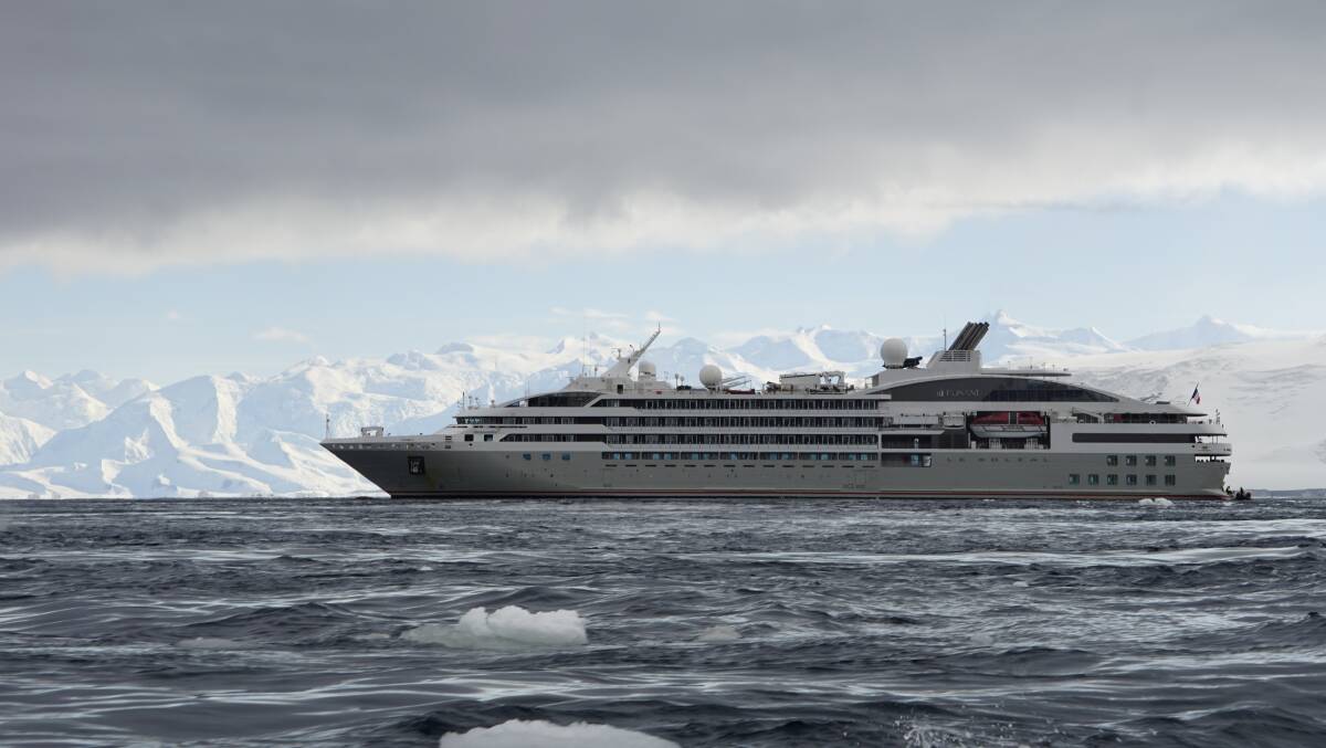 Le Soleal off Foyn Island in the Ross Sea. Picture: John-Paul Moloney Le Soleal off Foyn Island in the Ross Sea. Picture: John-Paul Moloney
