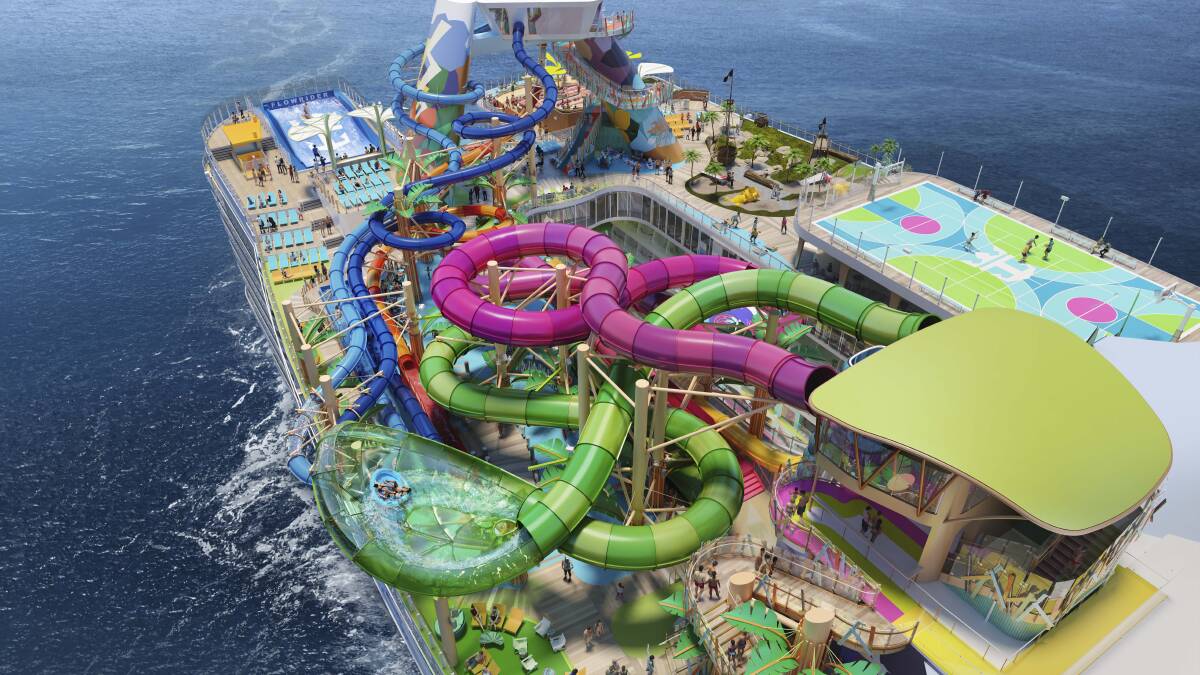 This ship will have the first free-fall slide at sea