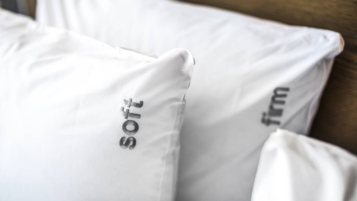 Firm and soft pillows on a hotel bed. Picture supplied