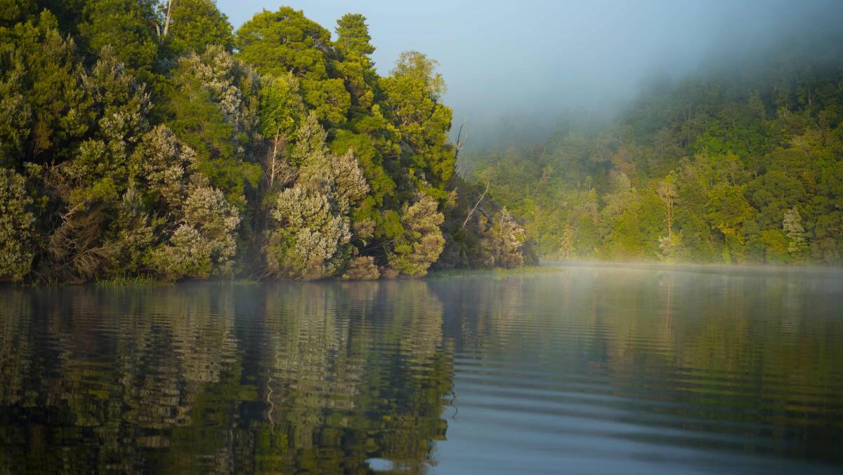 Foggy view across Pieman River. Picture supplied Foggy view across Pieman River. Picture supplied