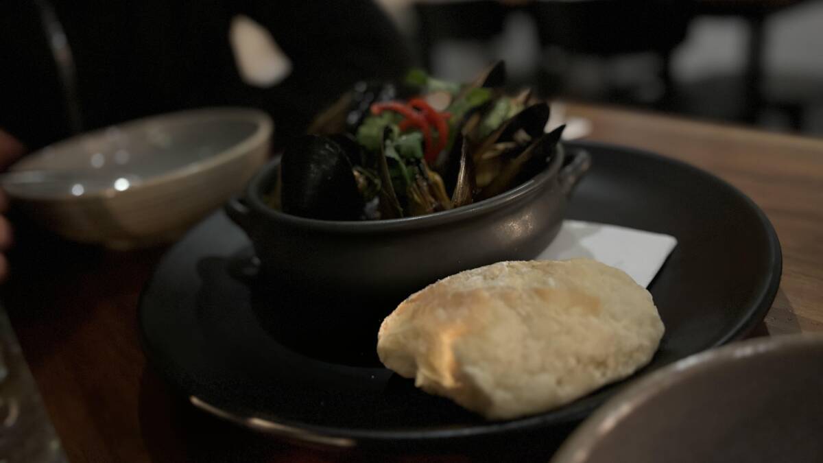 Mussels in an aromatic broth at Graze Apollo Bay. Mussels in an aromatic broth at Graze Apollo Bay.