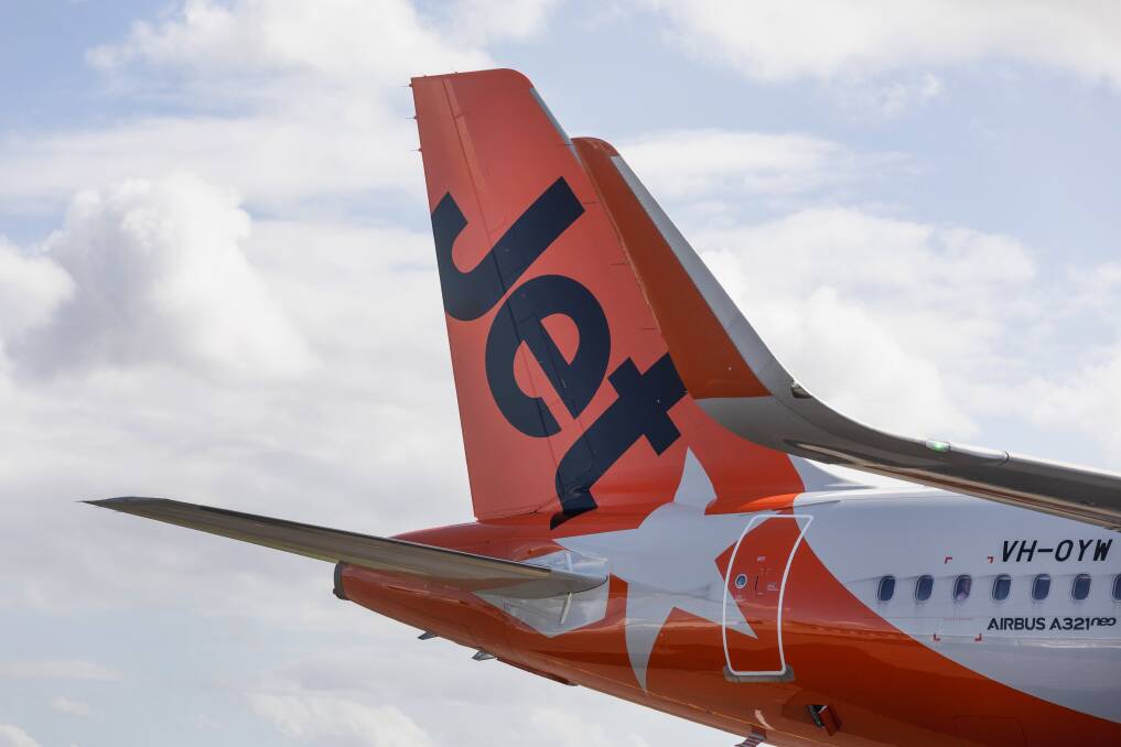 A Jetstar Airbus A321neo heading to Denpasar. Picture Marina Neil A Jetstar Airbus A321neo heading to Denpasar. Picture Marina Neil