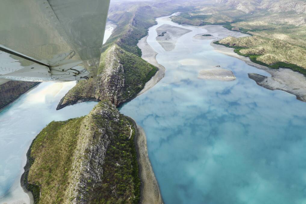 The McLarty Ranges from seaplane window. Picture via Horizontal Falls Seaplane Adventures The McLarty Ranges from seaplane window. Picture via Horizontal Falls Seaplane Adventures