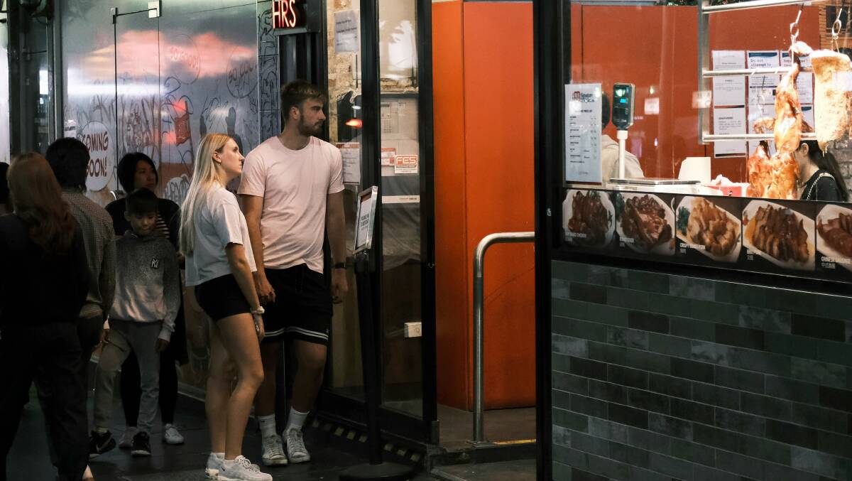 Hungry diners queue outside Melbourne's China Bar. Picture Unsplash