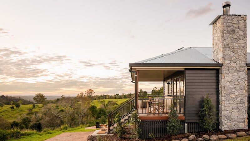 The Friebreak cabin in rolling hills. Picture supplied The Friebreak cabin in rolling hills. Picture supplied