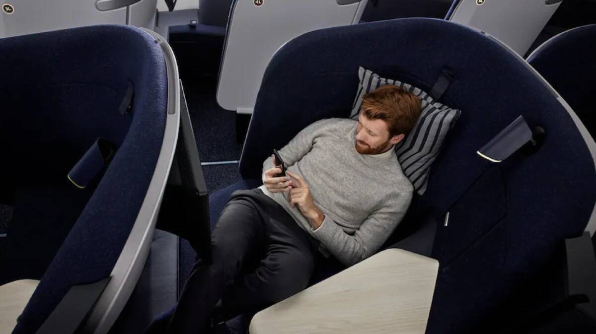 AirLounge seats in Finnair's business class. Picture supplied AirLounge seats in Finnair's business class. Picture supplied