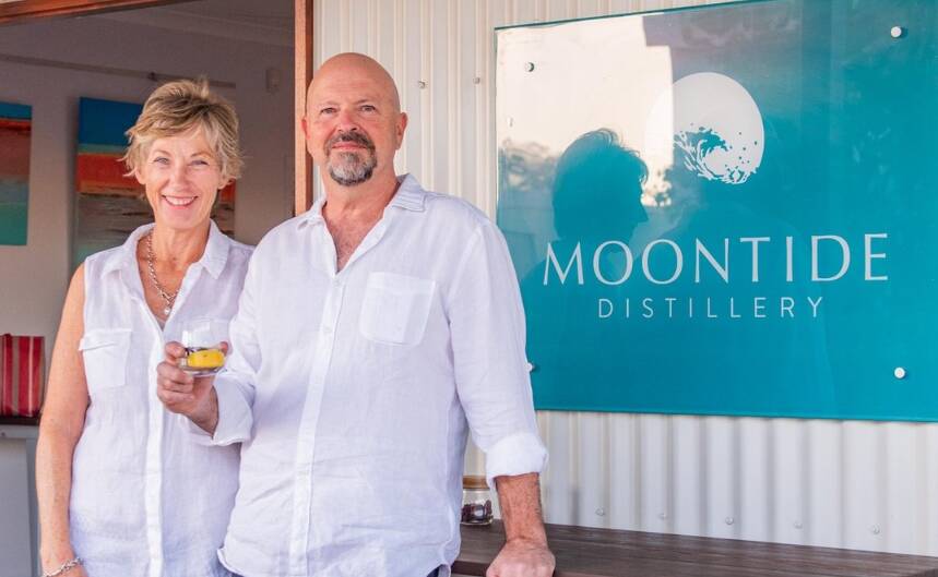 Trish and Andrew Davidson at their Broome distillery. Trish and Andrew Davidson at their Broome distillery.