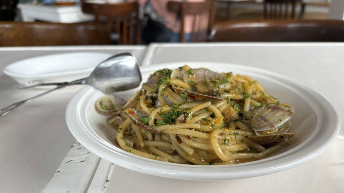 Fresh pasta served with pippies at Totti's Lorne. Fresh pasta served with pippies at Totti's Lorne.