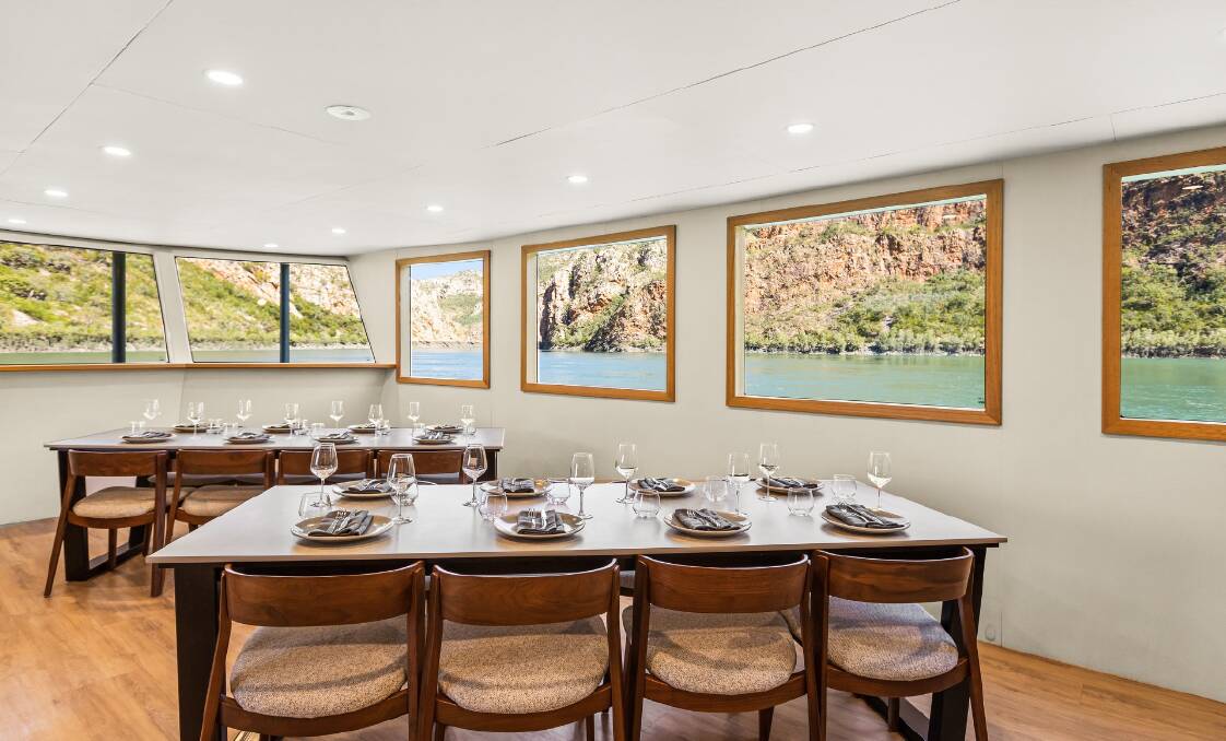 Tables set for dinner aboard Jetwave Pearl. Picture: Supplied Tables set for dinner aboard Jetwave Pearl. Picture: Supplied
