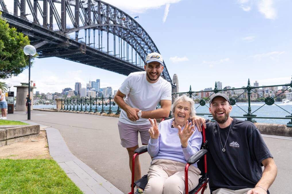 L-R: Ammar Kandil, Dorothy Smith and Staffan Taylor visiting Sydney Harbour. Picture supplied L-R: Ammar Kandil, Dorothy Smith and Staffan Taylor visiting Sydney Harbour. Picture supplied