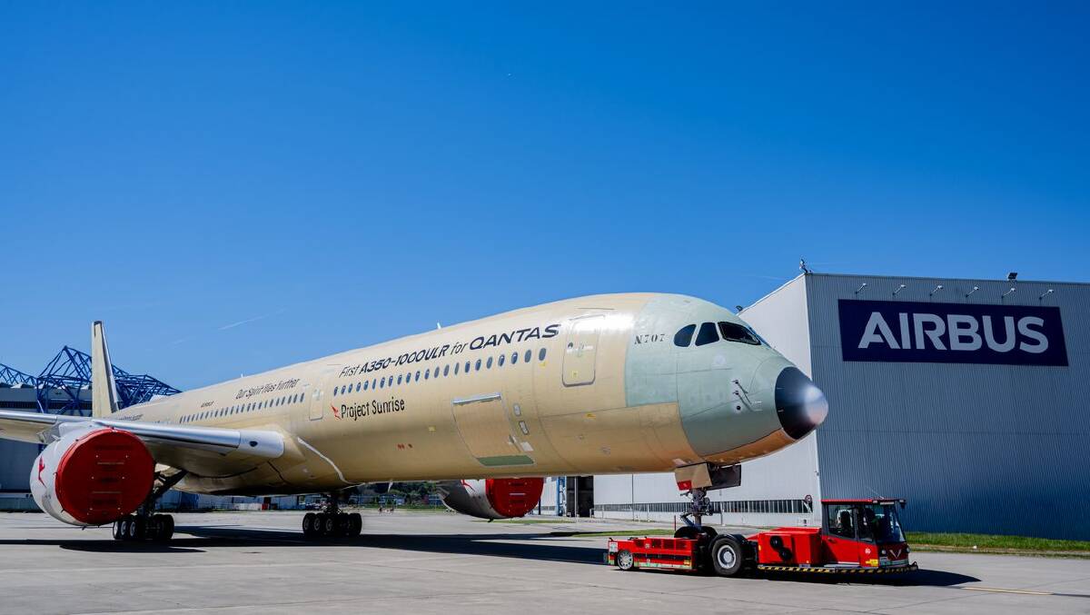 Qantas' new ultra-long-range Airbus A350. Picture supplied