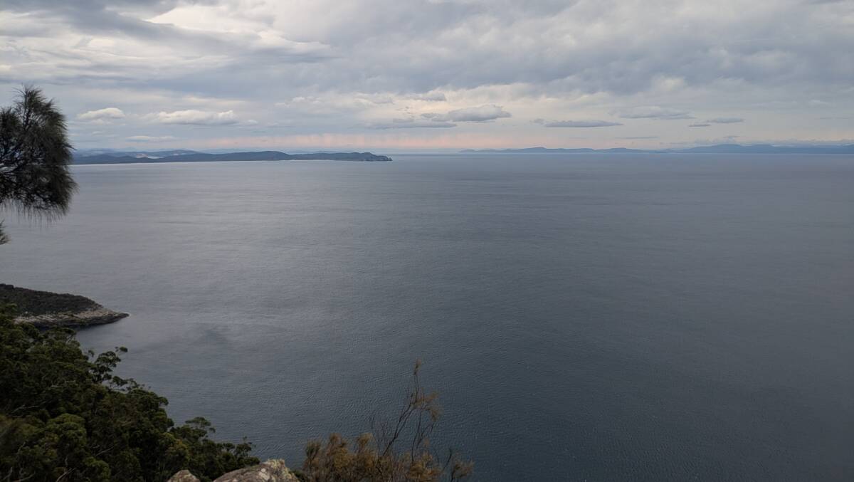 The view from the top of Fluted Cape on Bruny Island. Picture by Ryan Bentley