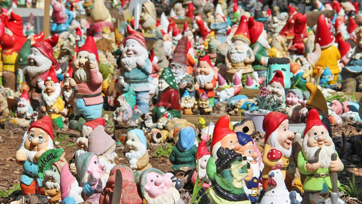 Army of garden gnomes at Wellington Mill Road in Western Australia. Picture by Tourism Western Australia
