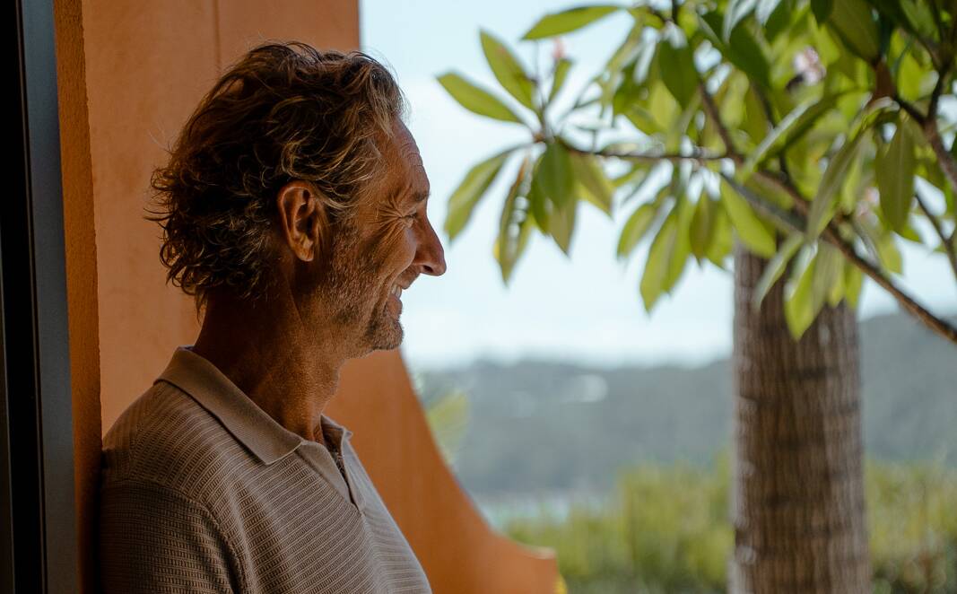 Merivale CEO Justin Hemmes at The Whale hotel in Narooma, the hospitality group's first venture into resort-style accommodation. Picture supplied
