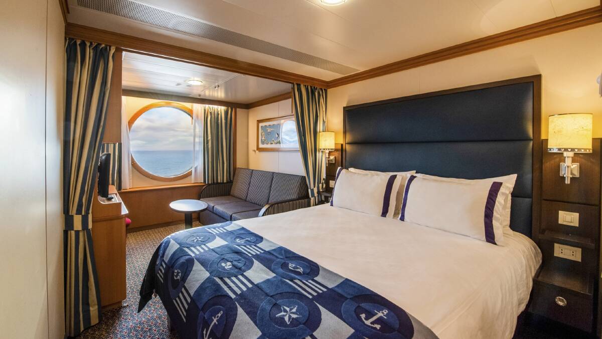 An ocean view stateroom. Picture supplied An ocean view stateroom. Picture supplied