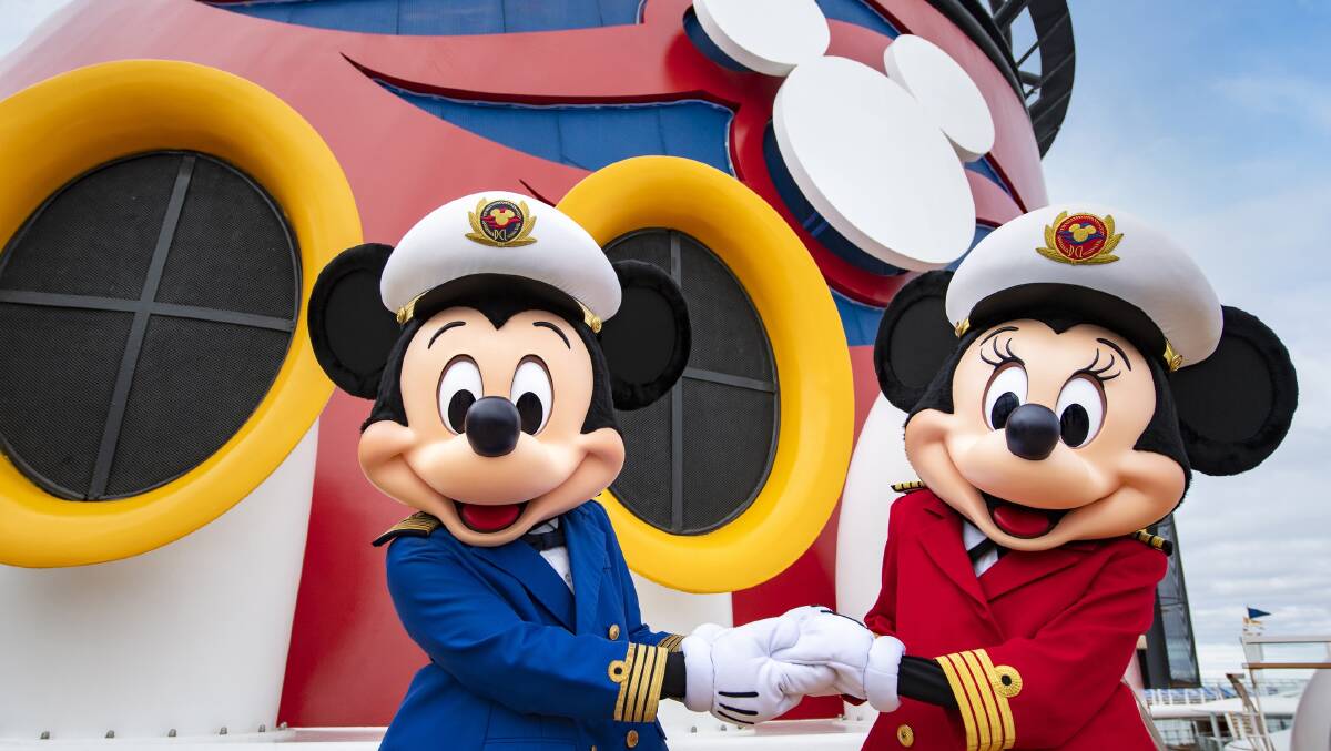 Micky and Minnie are in high demand for a photo on the cruise. Picture supplied Micky and Minnie are in high demand for a photo on the cruise. Picture supplied