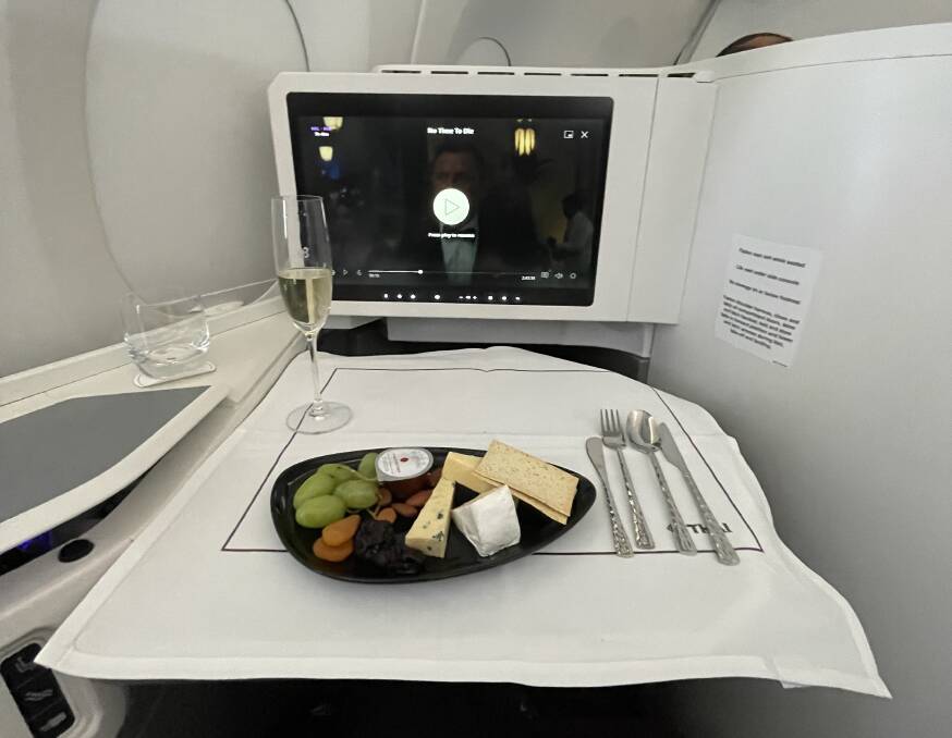 The after-lunch platter featured three types of cheeses and lavosh. Picture by Rachael Houlihan