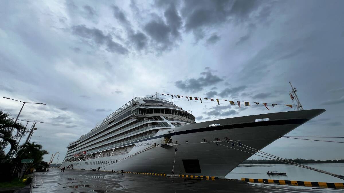 The Viking Orion at Benoa Harbour, Bali. Picture: John Hanscombe