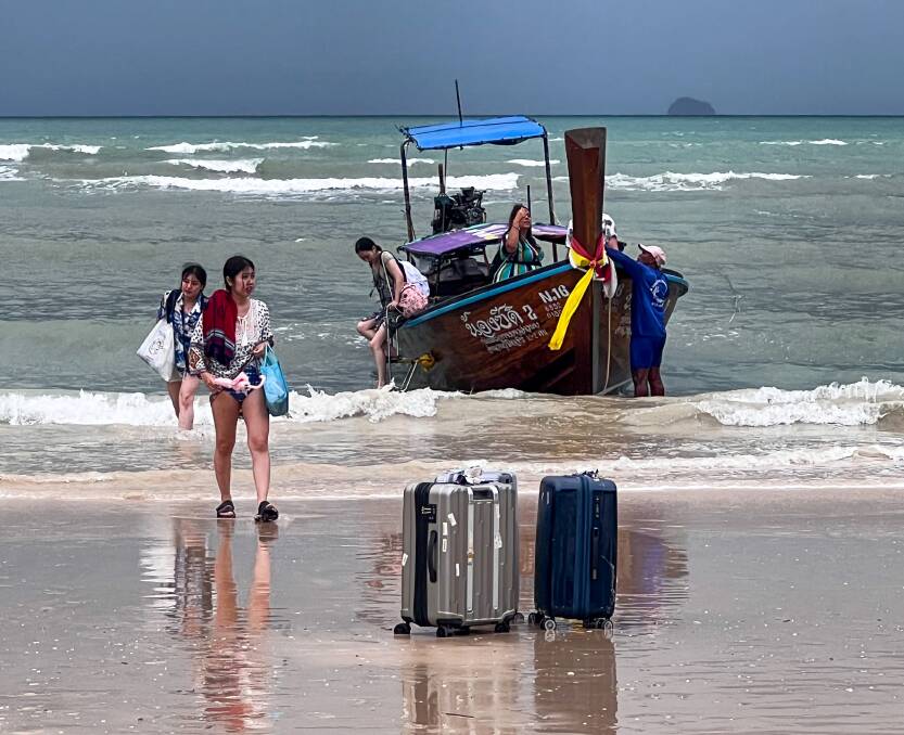 Weather permitting, some travellers are deposited right on the beach. Picture: John Hanscombe