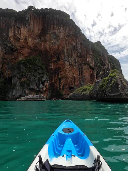 Paddle perfect, a trip to one of the many nearby rock formations. Picture: John Hanscombe