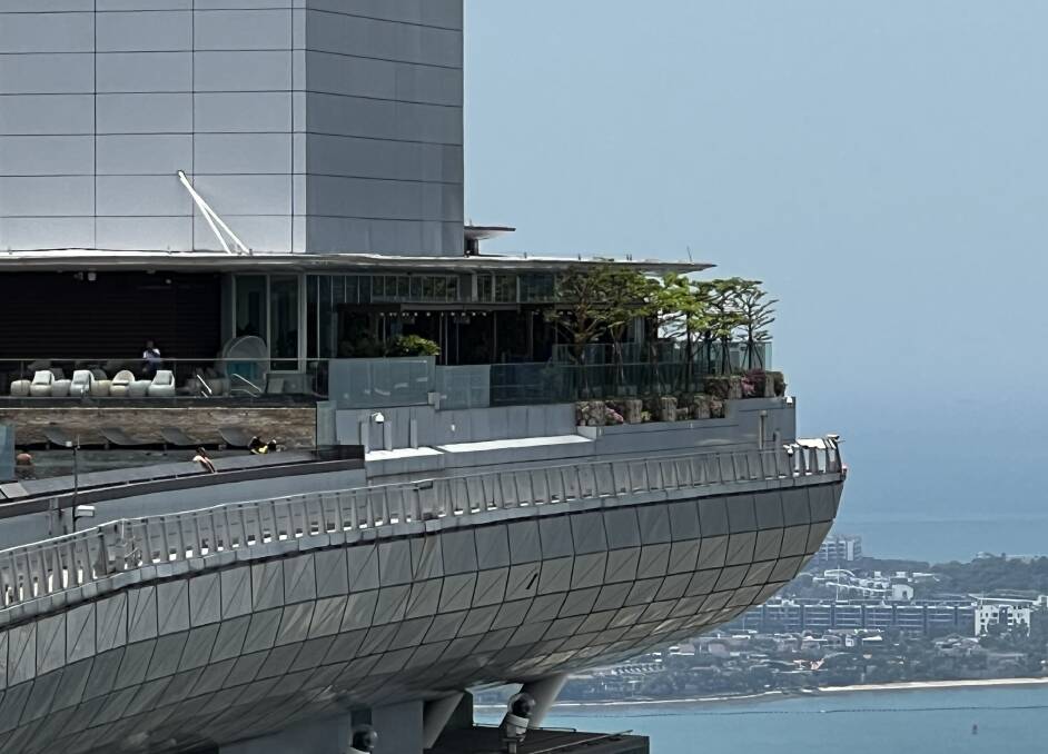The view over Singapore from the Marina Bay Sands. Picture: John Hanscombe