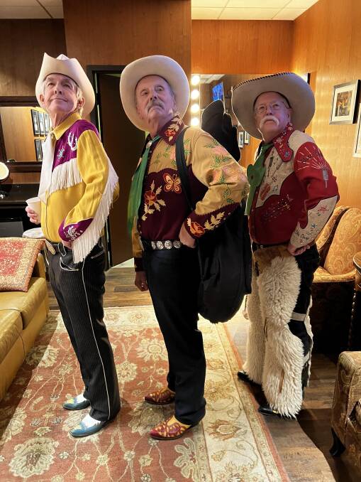 Veteran country and western trio Riders in the Sky, backstage at The Grand Ole Opry. Picture: John Hanscombe Veteran country and western trio Riders in the Sky, backstage at The Grand Ole Opry. Picture: John Hanscombe