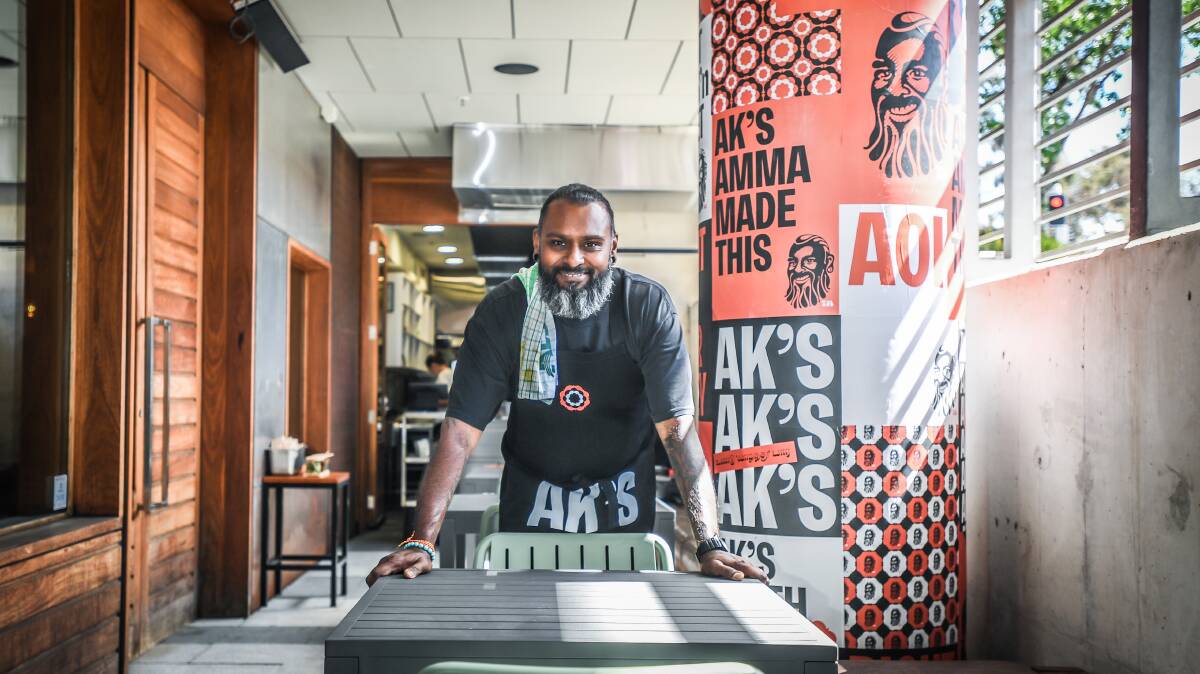 Anand Kumar (AK) Ramakrishna at AK's Diner, in the Nishi building, New Acton. Picture by Karleen Minney