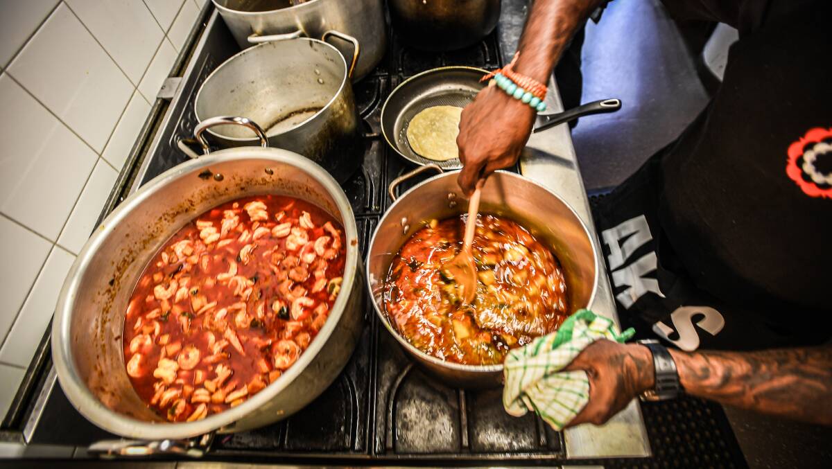 Prepping food at AK's Diner. Picture by Karleen Minney
