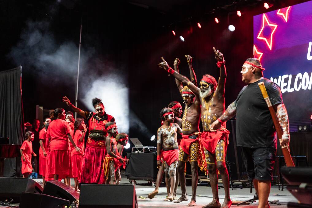 Yothu Yindi onstage at the National Indigenous Music Awards at Darwin Amphitheatre. Yothu Yindi onstage at the National Indigenous Music Awards at Darwin Amphitheatre.