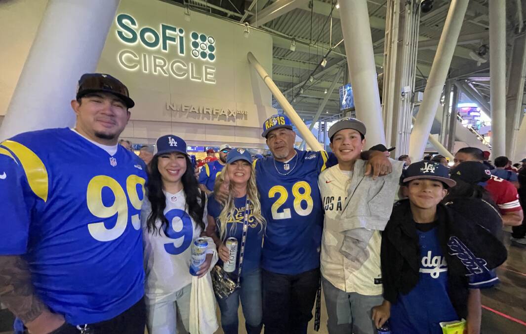 Lifelong Rams fans, Russell, with his family. Picture by James Gardiner Lifelong Rams fans, Russell, with his family. Picture by James Gardiner