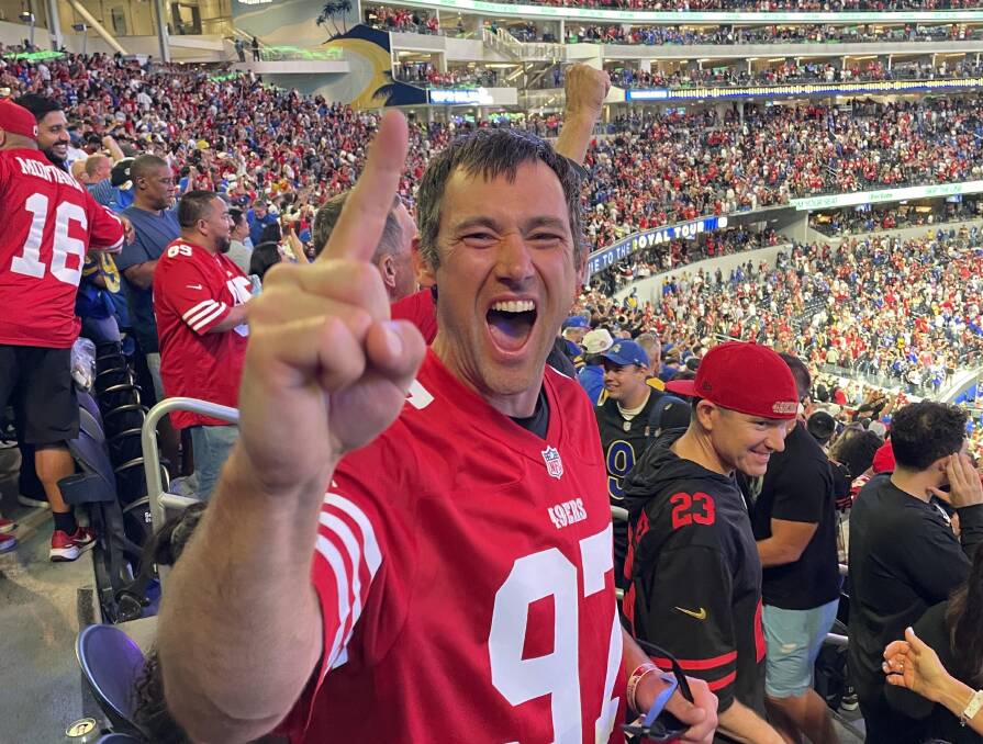 San Francisco 49ers super fan Gerard Russell. Picture by James Gardiner San Francisco 49ers super fan Gerard Russell. Picture by James Gardiner