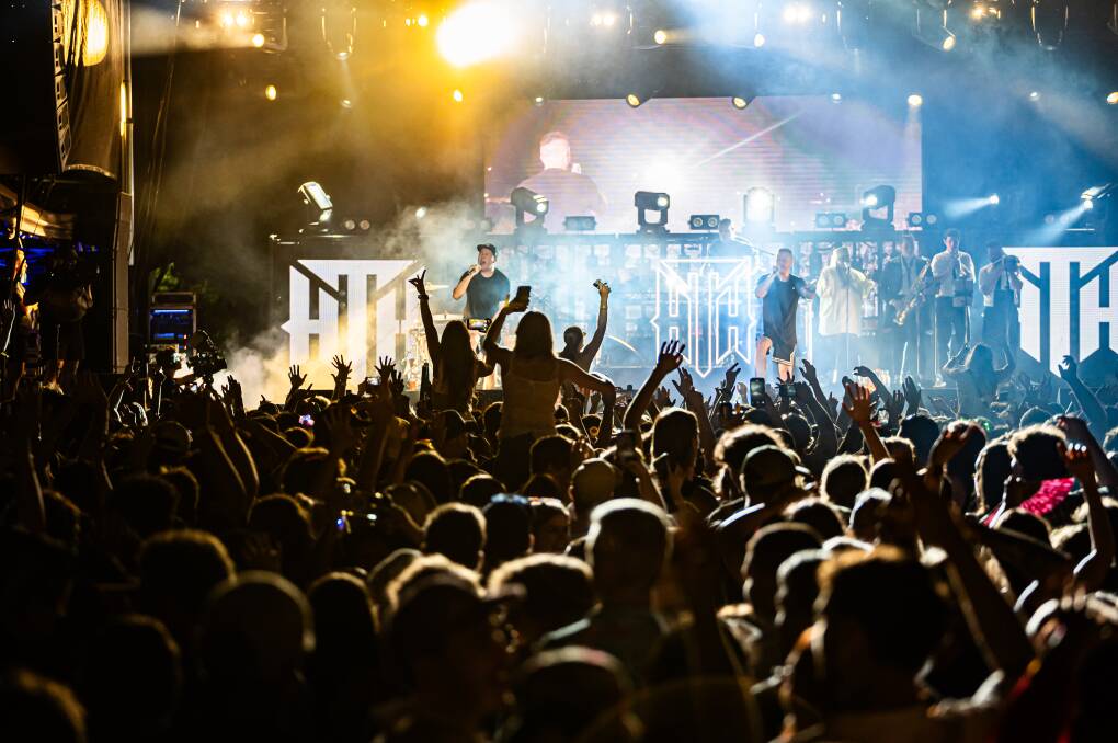 Australian hip-hop stalwarts The Hilltop Hoods headlined the 2025 festival. Picture supplied Australian hip-hop stalwarts The Hilltop Hoods headlined the 2025 festival. Picture supplied