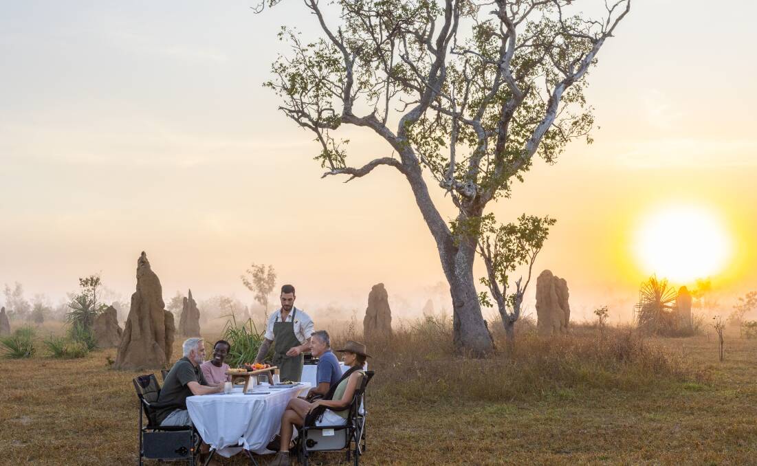 A bush breakfast. A bush breakfast.