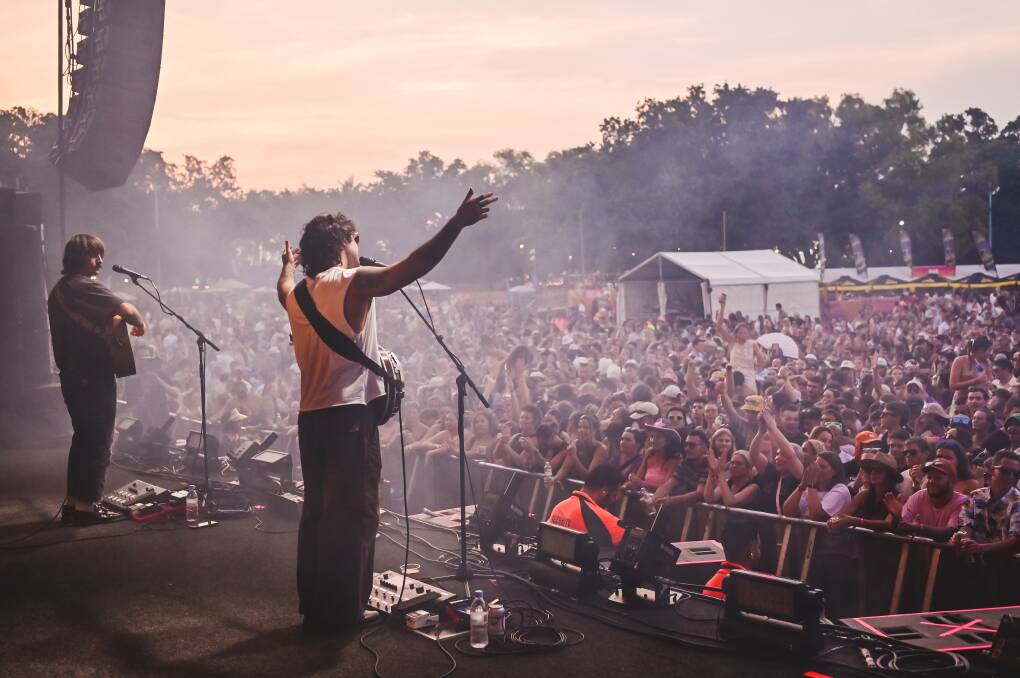 Young rockers The Rions impressed on the big stage. Picture supplied Young rockers The Rions impressed on the big stage. Picture supplied
