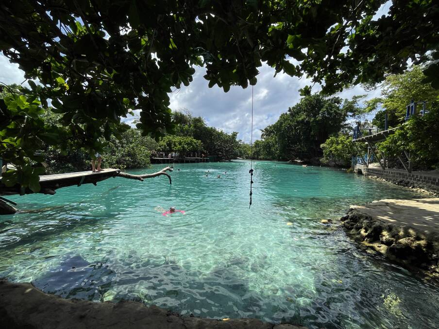 The Blue Lagoon in Eton, Vanuatu, is a must-experience location. Picture: Emma Horn The Blue Lagoon in Eton, Vanuatu, is a must-experience location. Picture: Emma Horn