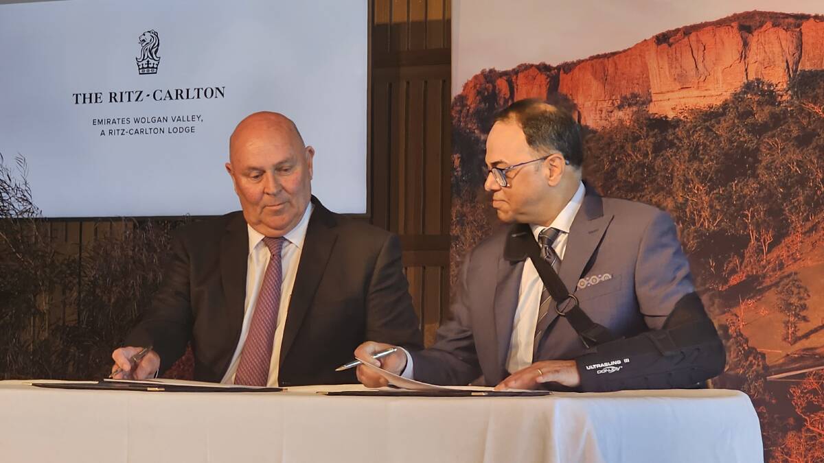 Marriott's Asia Pacific president, Rajiv Menon (right) and Barry Brown. Picture supplied Marriott's Asia Pacific president, Rajiv Menon (right) and Barry Brown. Picture supplied
