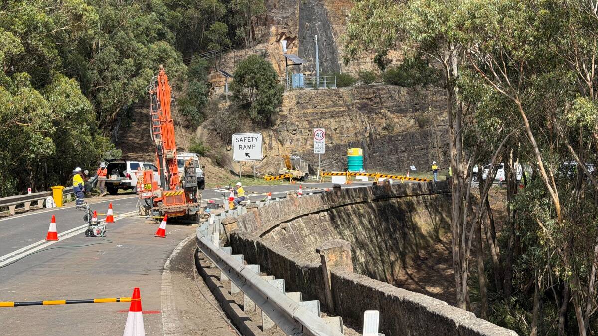 Investigative work is underway at Victoria Pass. Pictures supplied