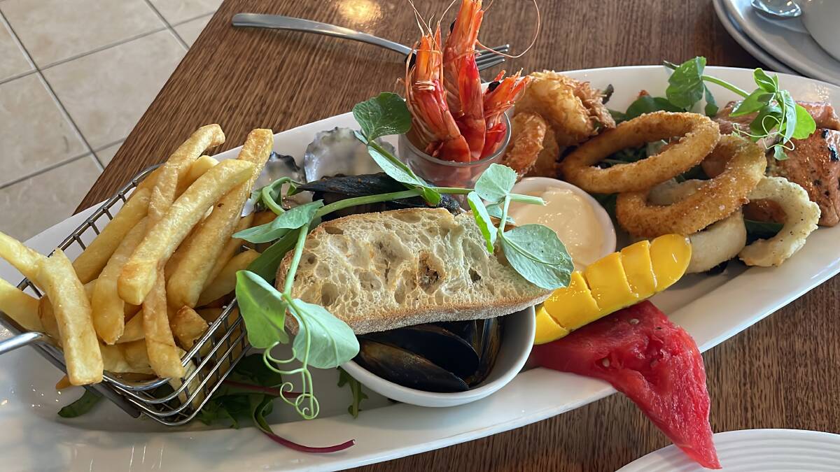 Seafood platter for one at Mumm's on the Myall. Picture: Sarah Falson Seafood platter for one at Mumm's on the Myall. Picture: Sarah Falson
